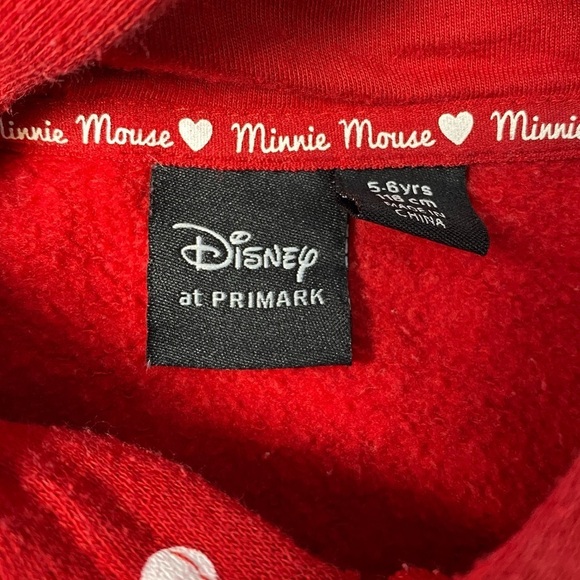 Disney Kids Minnie Mouse Hoodie Sweatshirt Red Polka Dot Sequins Size 5-6 yr GUC - Picture 9 of 12